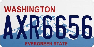 WA license plate AXR6656