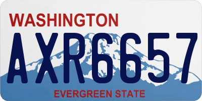 WA license plate AXR6657