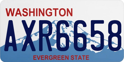 WA license plate AXR6658