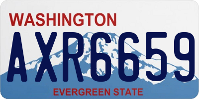 WA license plate AXR6659