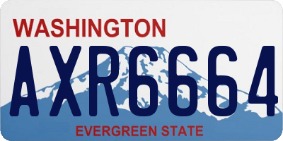 WA license plate AXR6664
