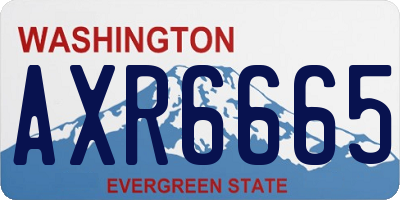 WA license plate AXR6665