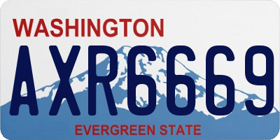 WA license plate AXR6669