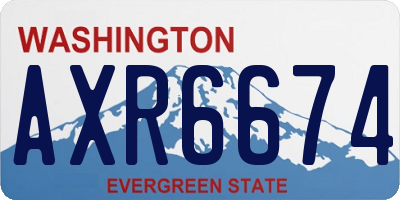 WA license plate AXR6674