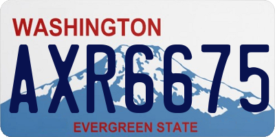 WA license plate AXR6675