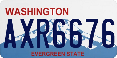 WA license plate AXR6676