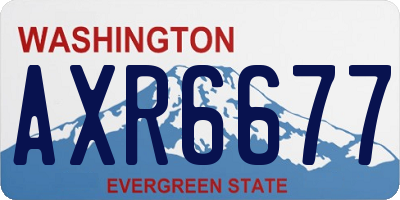 WA license plate AXR6677