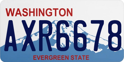 WA license plate AXR6678