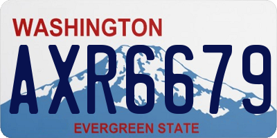 WA license plate AXR6679