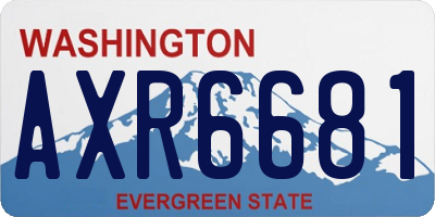 WA license plate AXR6681
