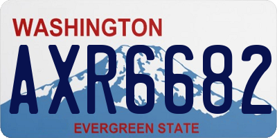 WA license plate AXR6682