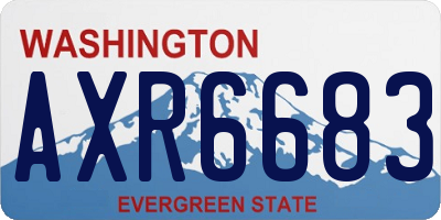 WA license plate AXR6683