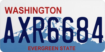 WA license plate AXR6684