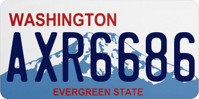 WA license plate AXR6686
