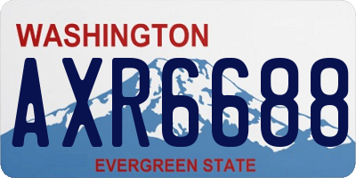 WA license plate AXR6688