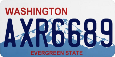 WA license plate AXR6689