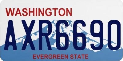 WA license plate AXR6690