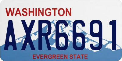 WA license plate AXR6691