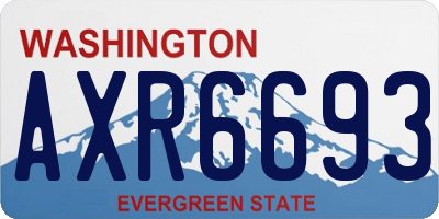 WA license plate AXR6693