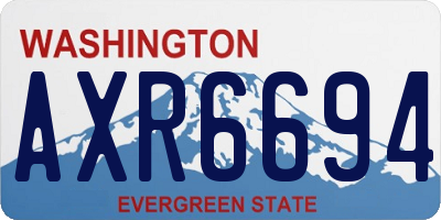 WA license plate AXR6694