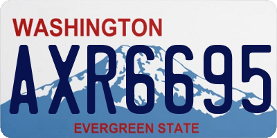 WA license plate AXR6695