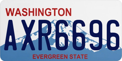 WA license plate AXR6696