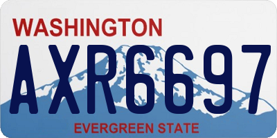 WA license plate AXR6697