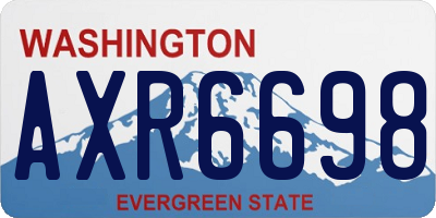 WA license plate AXR6698