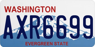 WA license plate AXR6699