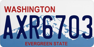 WA license plate AXR6703