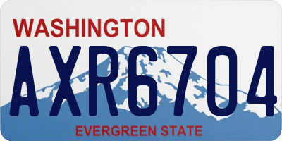 WA license plate AXR6704