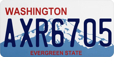 WA license plate AXR6705