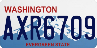 WA license plate AXR6709