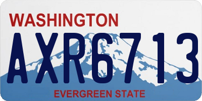 WA license plate AXR6713