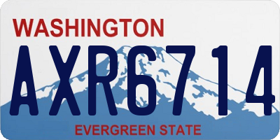 WA license plate AXR6714