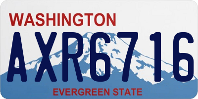 WA license plate AXR6716