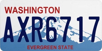 WA license plate AXR6717