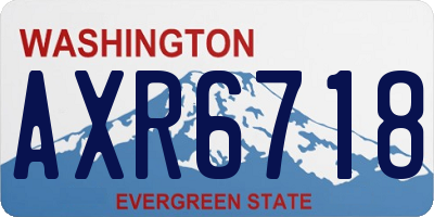 WA license plate AXR6718