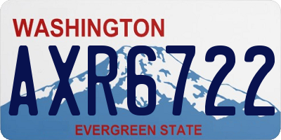 WA license plate AXR6722
