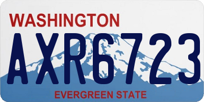 WA license plate AXR6723