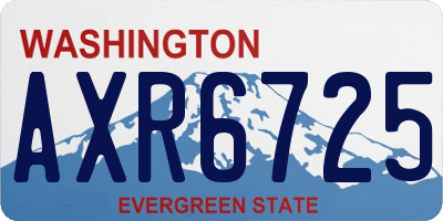 WA license plate AXR6725