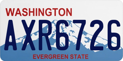 WA license plate AXR6726