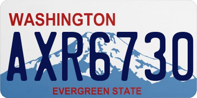 WA license plate AXR6730