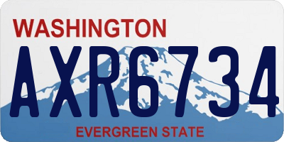 WA license plate AXR6734