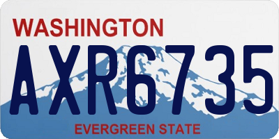 WA license plate AXR6735