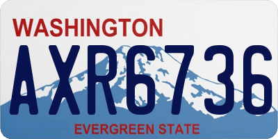 WA license plate AXR6736
