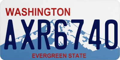 WA license plate AXR6740
