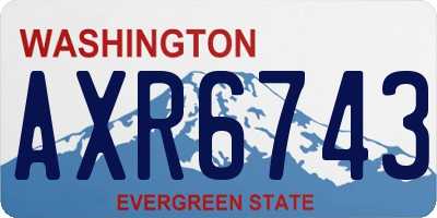 WA license plate AXR6743