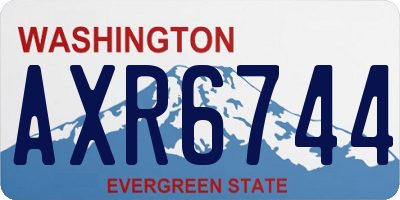 WA license plate AXR6744