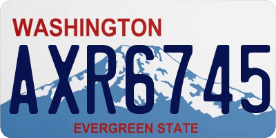 WA license plate AXR6745
